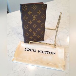 Louis Vuitton Monogram Long Bifold Cardholder Wallet Brown W Dustbag